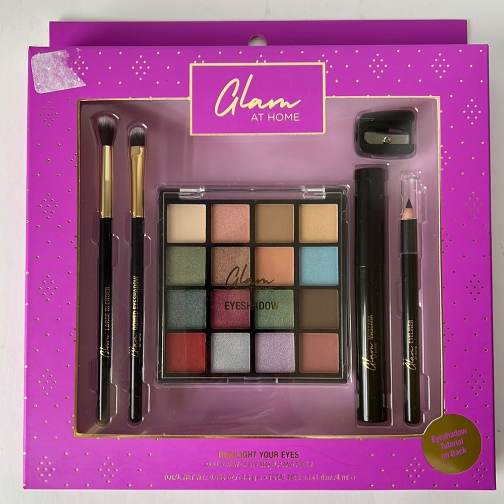 Glam At Home Eyeshadow Eye Makeup and Tools New
